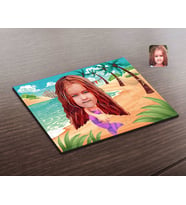 BK Gift Kişiye Özel Deniz Kızı Karikatürlü Ahşap Puzzle-2