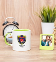 Deniz Kuvvetleri Yeşil Kupa Bardak ve Yeşil Mini Fotoğraf Çerçevesi