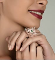 Gümüş Zirkon Taşlı Kedi Figürlü Özel Tasarım Yüzük