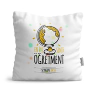 BK Gift Kişiye Özel En İyi Sınıf Öğretmeni Dekoratif Yastık  4