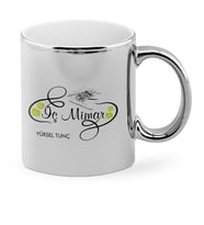 BK Gift Kişiye Özel Mesleki İç Mimar Krom Kupa Bardak  1