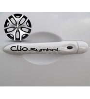 Clio Symbol Kapı Kolu Sport Sticker Yapıştırma 8 Adet