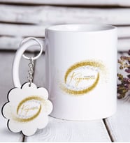 BK Gift Kişiye Özel Mesleki Kuyumcu Beyaz Kupa ve Anahtarlık Hediye Seti-2 (Model 1)