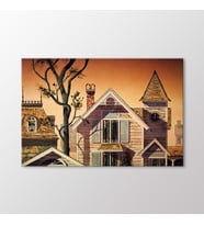 Arty Tablo Kasabadaki Evler Tablo (Karışık)