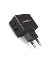 Philips DLP2502/78 2 USB Çıkışlı 3.1A Duvar Şarj Cihazı (Siyah)