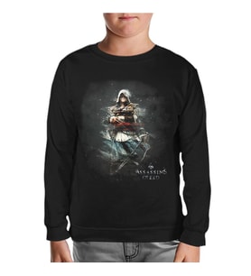 Assassin's Creed 2 Siyah Çocuk Sweatshirt