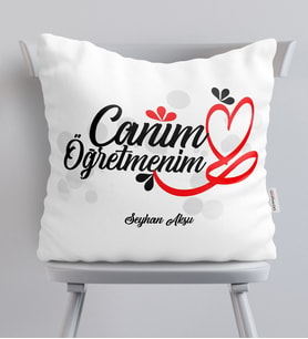 BK Gift Kişiye Özel Canım Öğretmenim  Yastık  1