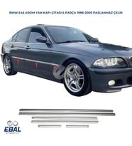BMW 3 Seri E46 Krom Yan Kapı Çıtası 6 prç. 1998-2005 P. Çelik