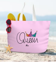 BK Gift Kişiye Özel Pudra Pembe Fermuarlı Plaj Çantası  12