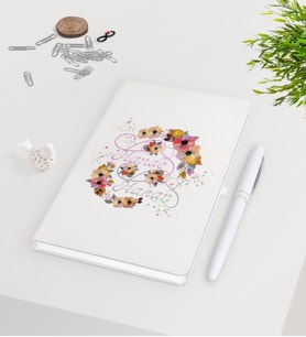 BK Gift Kişiye Özel Sevgililer Günü Beyaz Defter Kalem Seti-9