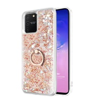 Microsonic Samsung Galaxy A91 Kılıf Glitter Liquid Holder Gold
