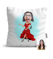 BK Gift Kişiye Özel Bayan Manken Karikatür  Yastık  1