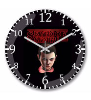 Stranger  Things Stranger Sempai Duvar Saati Bombeli Gercek Cam