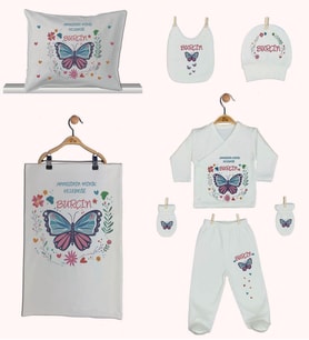 Pia Baby Gl 1910-06 İsme Özel Yastık Battaniye Zıbın Set