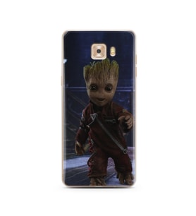 Baby Groot Tasarım Süper Şeffaf Silikon Telefon Kılıfı Samsung C9 Pro