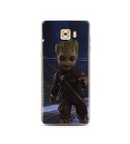 Baby Groot Tasarım Süper Şeffaf Silikon Telefon Kılıfı Samsung C9 Pro