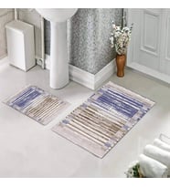 Banyo Halısı Ikili Klozet Takımı Kaymaz Tabanlı (60 xm x 100 cm + 40 cm x 60 cm) 