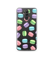 Macaron Tasarımlı Süper Şeffaf Silikon Telefon Kılıfı Huawei Mate 20 Lite