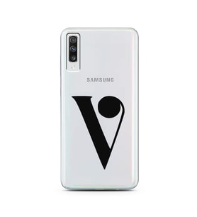 Samsung A70 Harf Tasarımlı Telefon Kılıfı V-Harfi 