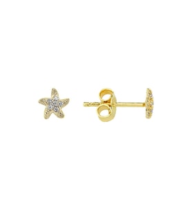 Altın Deniz Yıldızı Küpe