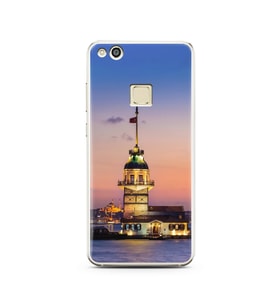 Kız Kulesi Tasarımlı Süper Şeffaf Silikon Telefon Kılıfı Huawei P10 Lite   