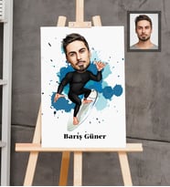 Kişiye Özel Sporcu Karikatürlü  Ahşap Tablo 30x47 Bay-10