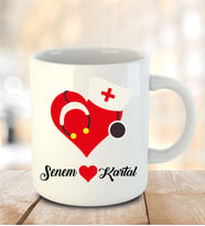 Tıp Bayramına Özel İnci Beyazı Kupa Bardak - 3