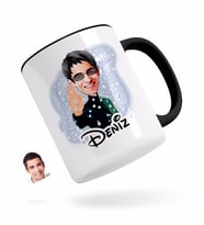 BK Gift Kişiye Özel Neo Matrix Karikatürlü Siyah Kupa Bardak-1