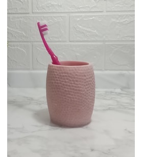 DT0082PB	DİŞ FIRÇALIK,MACUNLUK PEMBE PETEK DESENLİ POLİRESİN 8X8X10CM 400ML