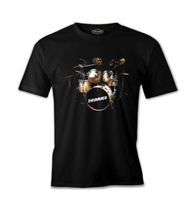 Drummer Siyah Erkek Tshirt