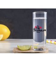 BK Gift Kişiye Özel Renkli Baskılı Al Yazmalım Tasarımlı Vodka Bardağı-1 (Beyaz)