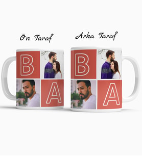Baba Temalı Dört Fotoğraflı Kupa Bardak