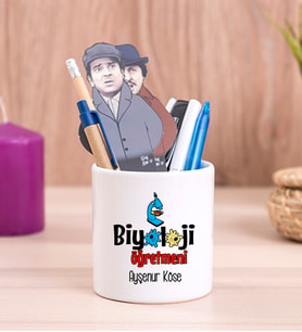 Biyoloji Öğretmeni Seramik Kalemlik