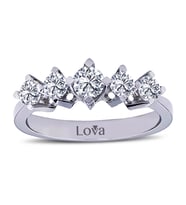 Lova E Renk 0,72 Karat Pırlanta Beştaş Yüzük - 1020192