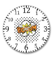 Booom Duvar Saati Bombeli Gercek Cam
