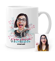 BK Gift Kişiye Özel Kadınlar Günü Temalı Karikatür Beyaz Kupa Bardak  6