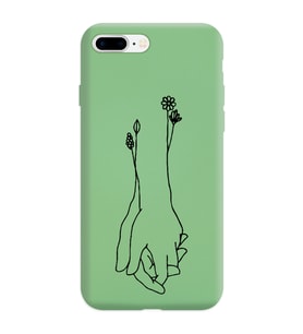 Iphone 7 Plus Çizgi Tasarımlı Yeşil Lansman Telefon Kılıfı