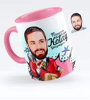 BK Gift Kişiye Özel Bay Patron Karikatürlü Pembe Kupa Bardak  2