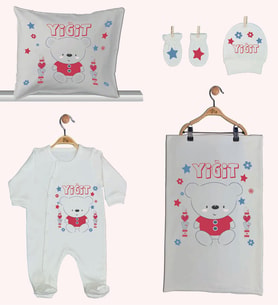 Pia Baby Gl 1945-02 İsme Özel Beşli Tulum Set
