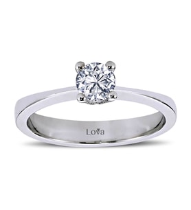 Lova D Renk 0,38 Karat Pırlanta Tektaş Yüzük - 1040042