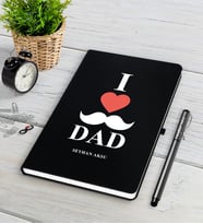 BK Gift Kişiye Özel Babamı Seviyorum Siyah Defter Kalem Seti
