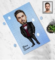 Kişiye Özel İş Adamı Karikatürlü A3 240 Parça Puzzle Bay-24