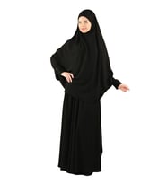 Çarşaf Soft 2 Parça Peçeli Sultanbaş (Siyah)