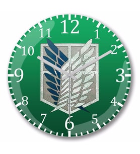 Attack On Titan  Scoutıng Legıon Duvar Saati Bombeli Gercek Cam