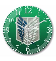 Attack On Titan  Scoutıng Legıon Duvar Saati Bombeli Gercek Cam