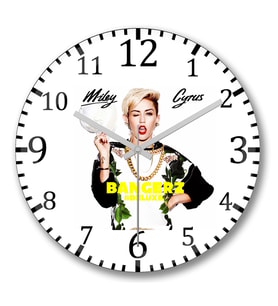 Miley Cyrus Bangerz Duvar Saati Bombeli Gercek Cam