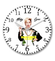 Miley Cyrus Bangerz Duvar Saati Bombeli Gercek Cam
