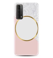 Kılıfland Huawei P Smart 2021 Kılıf Silikon Resimli Kapak Marble Mermer Circle Stok 955