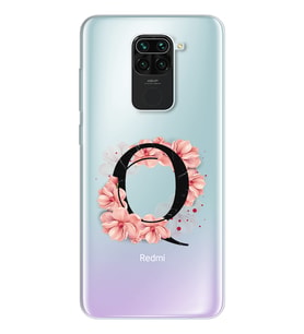 Pembe Çiçekli Harf Tasarım Süper Şeffaf Silikon Telefon Kılıfı Xiomai Redmi Note