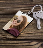 BK Gift Kişiye Özel Fotoğraflı Ahşap Anahtarlık